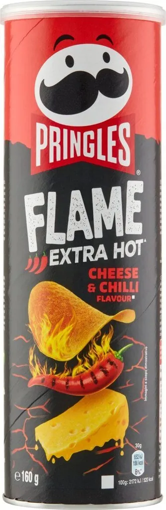 Pringles Chips Flame Spicy Cheese Chili 3 Körner X 160 Gramm 3 Pringles Chips Flame Spicy Cheese Chili 3 Körner X 160 Gramm
