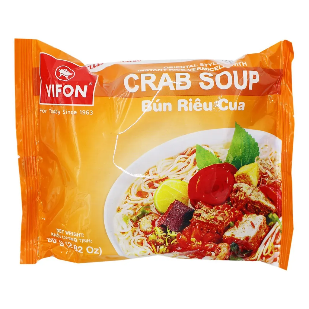 Vifon Bun Rieu Cua Reisnudel Mit Krabbengeschmack 30x80g 4 Vifon Bun Rieu Cua Reisnudel Mit Krabbengeschmack 30x80g – Bild 2