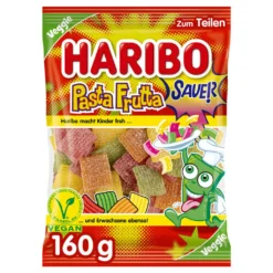 Haribo Pasta Frutta FIZZ Extra Saure Fruchtgummi Bänder Veggie 160g -Haribo || Melitta || Katadyn Verkäufe 15f62b11c098852d6981e561db7c08cc
