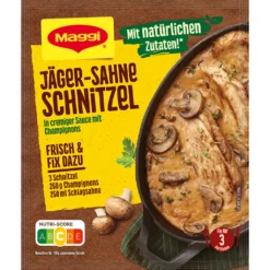 Maggi Fix Für Jäger Sahne Schnitzel In Cremiger Pilzsoße 27g