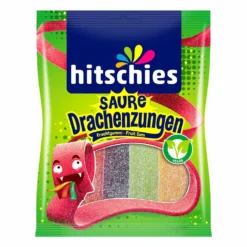 Hitschies Bunte Drachenzungen Saurer Fruchtgummi Veggie 125g, Menge:125g