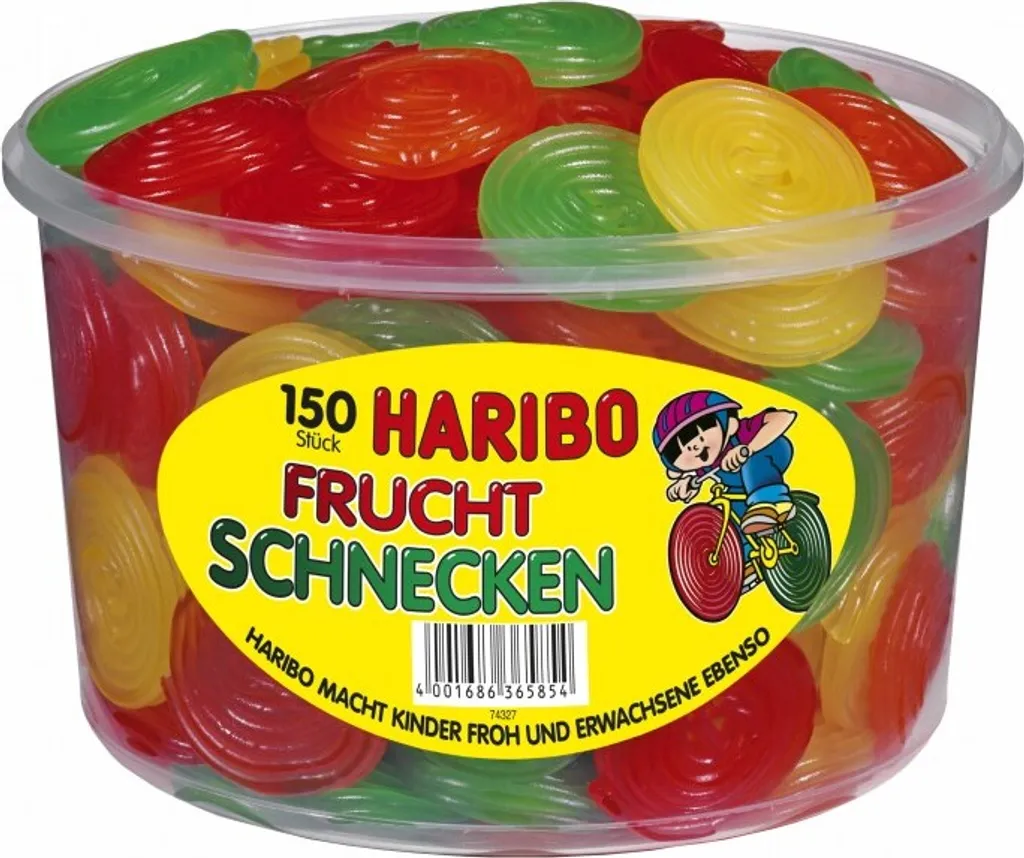 Haribo Frucht Schnecken Fruchtgummi Ohne Gelatine 150 Stück 3 Haribo Frucht Schnecken Fruchtgummi Ohne Gelatine 150 Stück