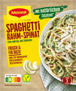 Maggi Fix Für Spaghetti Rahm Spinat Würzige Spaghetti Sauce 31g