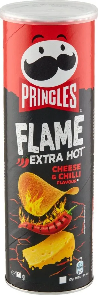 Pringles Chips Flame Spicy Cheese Chili 3 Körner X 160 Gramm 4 Pringles Chips Flame Spicy Cheese Chili 3 Körner X 160 Gramm – Bild 2