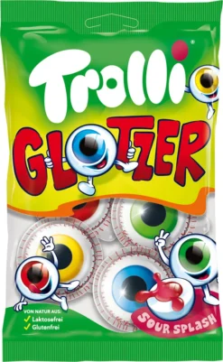 Trolli Glotzer 4 Schaumzucker Und Fruchtgummi Bonbons Mit Füllung 75g