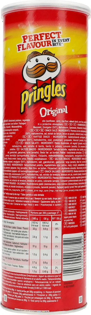 Pringles Original Gesalzene Stapelchips Dezent Würziger Geschmack 185g 6 Pringles Original Gesalzene Stapelchips Dezent Würziger Geschmack 185g – Bild 4