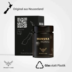Manuka Honig 250 MGO + 250g Im Glas (lichtundurchlässig, Kein Plastik) Original Aus Neuseeland Maorika -Haribo || Melitta || Katadyn Verkäufe 3169546b7764bb873668d81e95ff560c