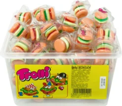 Trolli Party Burger Minis Aus Schaumzucker Und Fruchtgummi 600g -Haribo || Melitta || Katadyn Verkäufe 366081416bd2178fa65b3985c3c65fa2