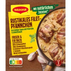 Maggi Fix Für Rustikales Filet Pfännchen In Cremiger Sauce 33g