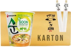[ 12x 67g ] NONG SHIM SOON VEGGIE CUP Noodle SOUP Gemüse Instant Nudelsuppe -Haribo || Melitta || Katadyn Verkäufe 40849ba932c3979b1af1f1786133955b