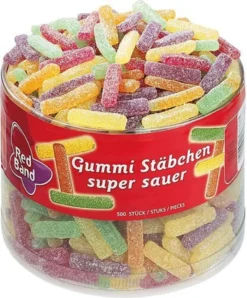 Red Band Fruchtgummi Stäbchen Super Sauer 500 Stück, 1000g -Haribo || Melitta || Katadyn Verkäufe 552662405a15e7ee9da443f0efc15932