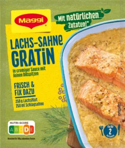 Maggi Fix Für Lachs Sahne Gratin Cremig Mit Feinen Dillspitzen 26g