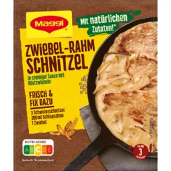 Maggi Fix Für Zwiebel Rahm Schnitzel In Cremig Würziger Sauce 33g