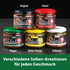 Iss Doch Wurscht Currywurst Snack Vegetarisch 6er Set 6x 250g Wurst Ist Veggi -Haribo || Melitta || Katadyn Verkäufe 60b134f1754bf00c461211263104dc87