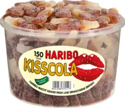 Haribo Kiss Cola Saure Fruchtgummi Flaschen Mit Zucker Veggie 1200g