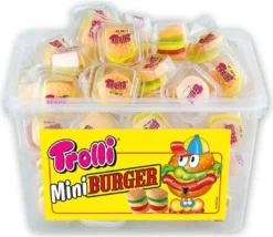 Trolli Party Burger Minis Aus Schaumzucker Und Fruchtgummi 600g -Haribo || Melitta || Katadyn Verkäufe 6895326816f982a4cdd6f692a4e161c7