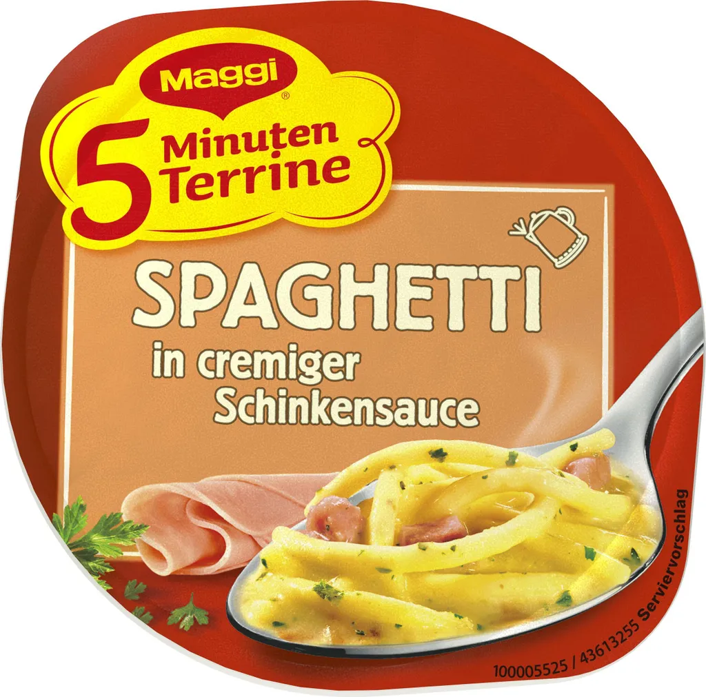 Maggi 5 Minuten Terrine Spaghetti In Cremiger Schinken Sauce 64g 6 Maggi 5 Minuten Terrine Spaghetti In Cremiger Schinken Sauce 64g – Bild 4