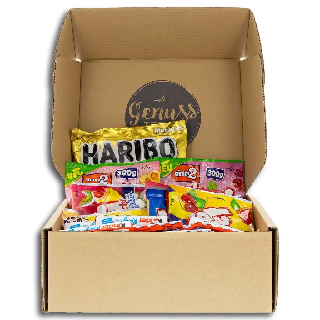Genussleben Box Mit Nimm2 Lachgummi, Kinder Riegel, Haribo Goldbären Süßigkeiten 3 Genussleben Box Mit Nimm2 Lachgummi, Kinder Riegel, Haribo Goldbären Süßigkeiten
