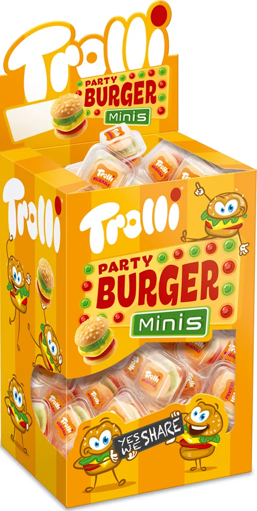 Trolli Party Burger Minis Schaumzucker Und Fruchtgummi 80x10g 800g 3 Trolli Party Burger Minis Schaumzucker Und Fruchtgummi 80x10g 800g
