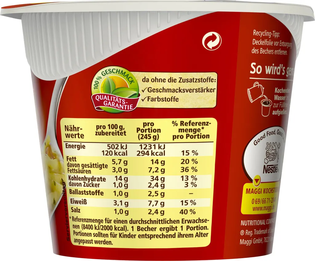 Maggi 5 Minuten Terrine Spaghetti In Cremiger Schinken Sauce 64g 5 Maggi 5 Minuten Terrine Spaghetti In Cremiger Schinken Sauce 64g – Bild 3