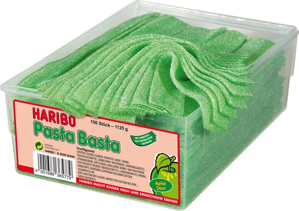 Haribo Pasta Basta Apfel Sour Mit Saurem Fruchtgeschmack Veggie 1125g 8 Haribo Pasta Basta Apfel Sour Mit Saurem Fruchtgeschmack Veggie 1125g – Bild 6