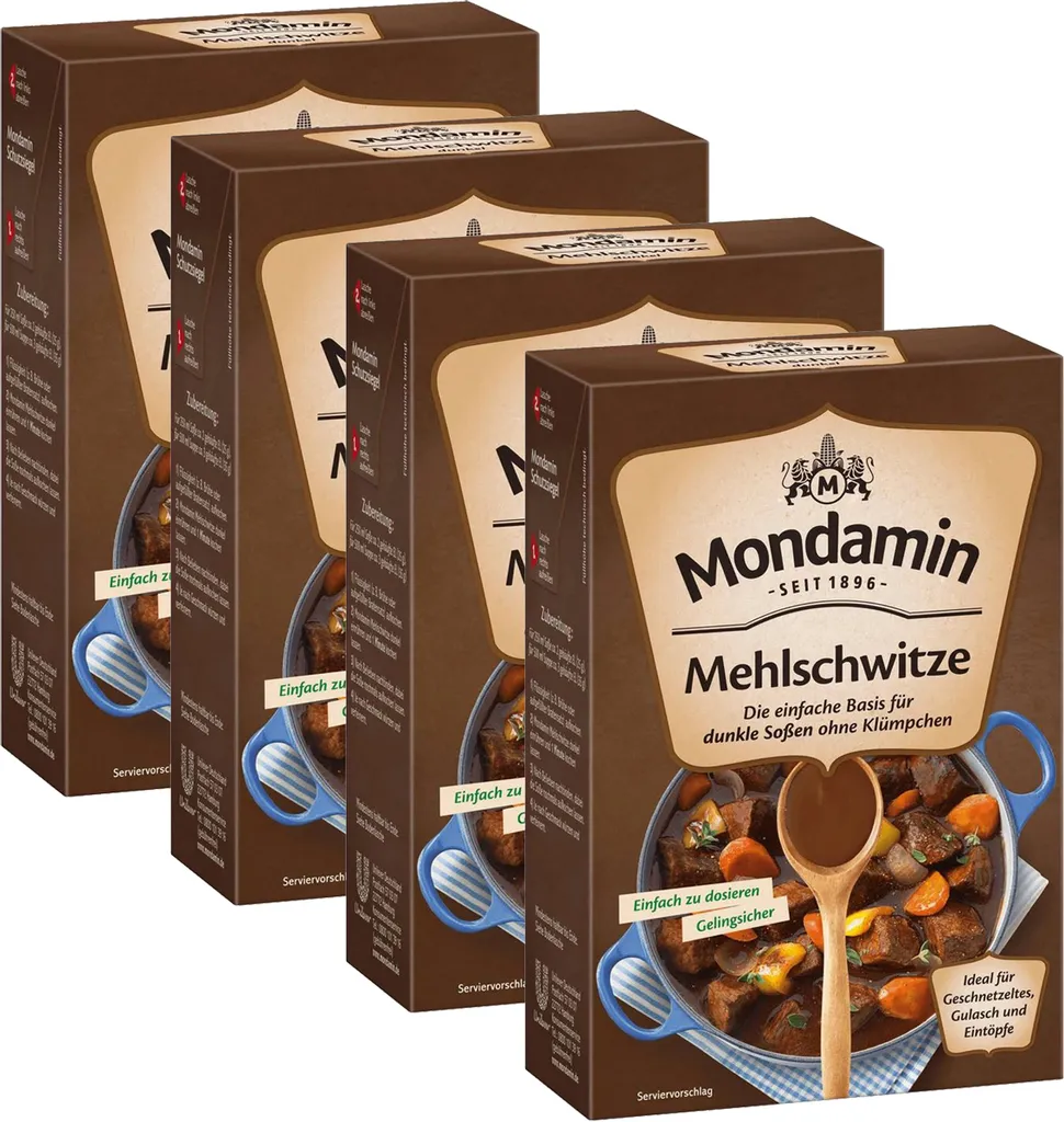 Mondamin Klassische Mehlschwitze Dunkel Ideal Für Soßen 250g 4er Pack 3 Mondamin Klassische Mehlschwitze Dunkel Ideal Für Soßen 250g 4er Pack