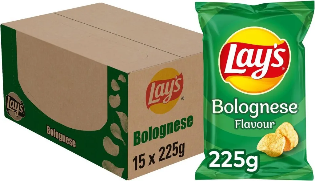 Lay's Bolognese-Chips 15 Beutel X 225 Gramm 3 Lay's Bolognese-Chips 15 Beutel X 225 Gramm