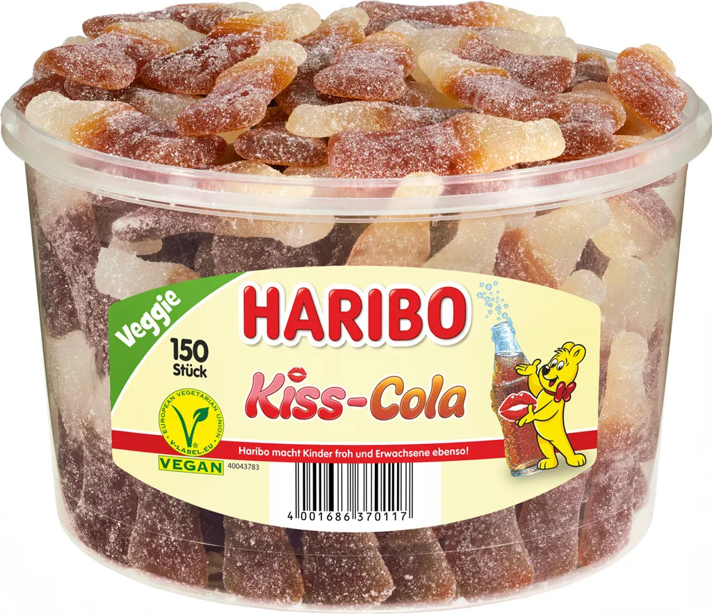 Haribo Kiss Cola Saure Fruchtgummi Flaschen Mit Zucker Veggie 1200g 4 Haribo Kiss Cola Saure Fruchtgummi Flaschen Mit Zucker Veggie 1200g – Bild 2