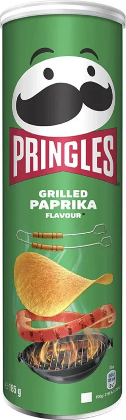 Pringles Grilled Paprika Stapelchips Mit Paprikageschmack 185g