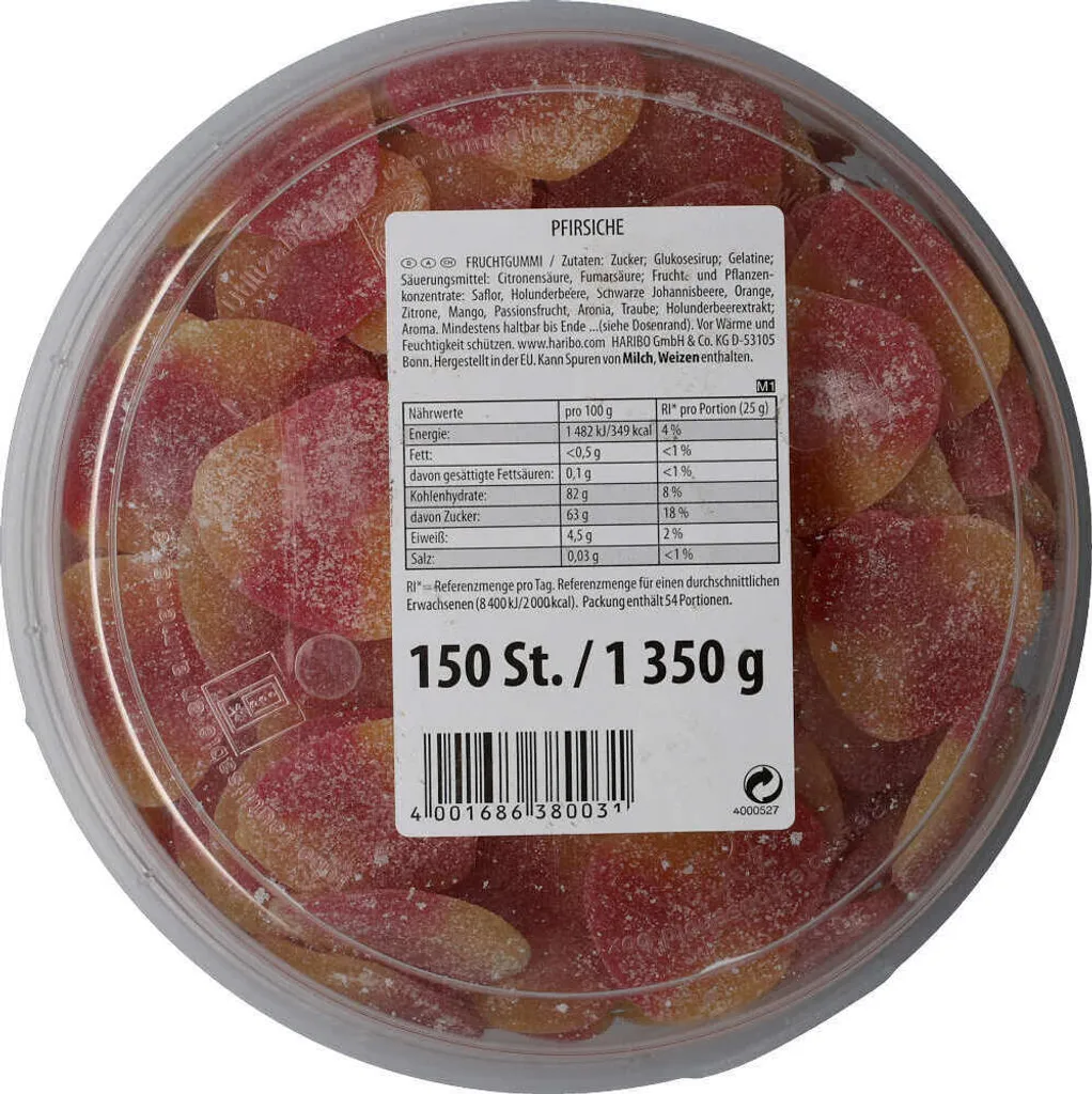Haribo Pfirsiche Gezuckete Fruchtgummi Mit Pfirsichgeschmack 1350g 8 Haribo Pfirsiche Gezuckete Fruchtgummi Mit Pfirsichgeschmack 1350g – Bild 6