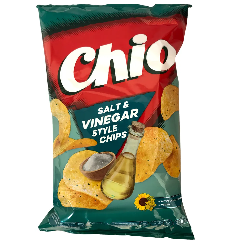 Chio Chips Salt & Vinegar Chips 10er Pack (10x150g Packung) + Usy Block 4 Chio Chips Salt & Vinegar Chips 10er Pack (10x150g Packung) + Usy Block – Bild 2