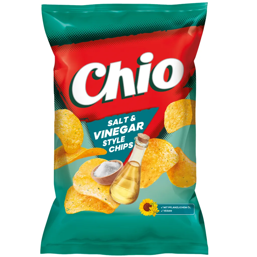 Chio Chips Salt & Vinegar Chips 10er Pack (10x150g Packung) + Usy Block 6 Chio Chips Salt & Vinegar Chips 10er Pack (10x150g Packung) + Usy Block – Bild 4