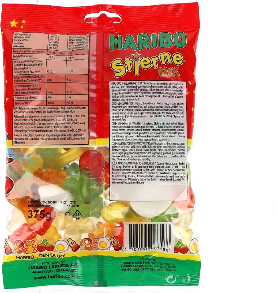 Haribo Stjerne Mix 375g 5 Haribo Stjerne Mix 375g – Bild 3