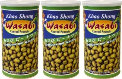[ 3x 350g ] KHAO SHONG Erdnüsse Mit Wasabi überzogen / Wasabi Coated Peanuts