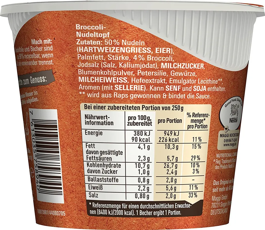 Maggi 5 Minuten Terrine Broccoli Nudeltopf Gemüsenudeltopf 51g 7 Maggi 5 Minuten Terrine Broccoli Nudeltopf Gemüsenudeltopf 51g – Bild 6