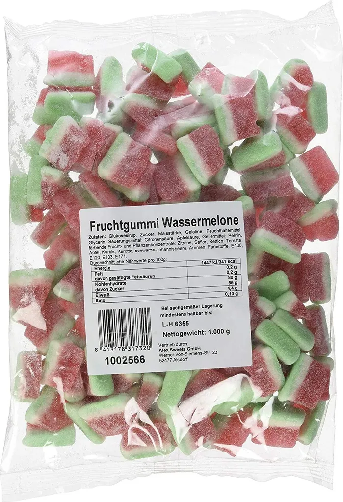 1 Kg Fruchtgummi Wassermelonen Gezuckert Mit Wassermelonen Geschmack 4 1 Kg Fruchtgummi Wassermelonen Gezuckert Mit Wassermelonen Geschmack – Bild 2