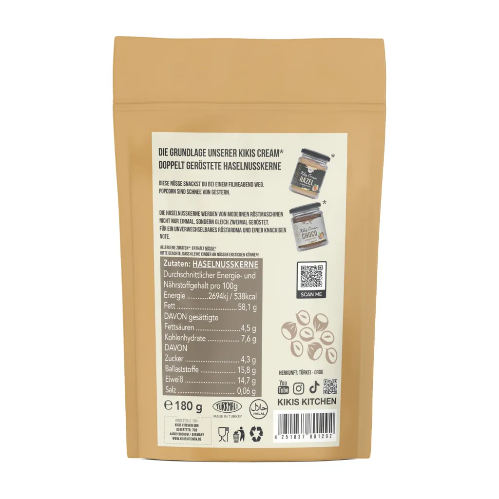 Kikis Haselnusskerne - Doppelt Geröstet 180 Gramm 4 Kikis Haselnusskerne - Doppelt Geröstet 180 Gramm – Bild 2