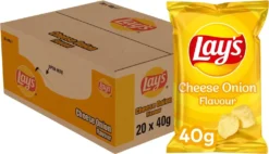 Lay's Käse-Zwiebel-Chips 20 Beutel X 40 Gramm