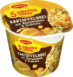 Maggi 5 Minuten Terrine Kartoffelbrei Mit Röstzwiebeln Croutons 59g