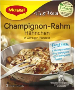 Maggi Fix Für Champignon Rahm Hähnchen Würzig Mit Petersilie 36g -Haribo || Melitta || Katadyn Verkäufe c99a661c367f7405c05357c2f9d77ea7