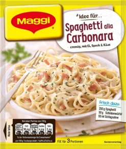 Maggi Fix Für Spaghetti Carbonara Cremig Mit Speck Und Käse 34g -Haribo || Melitta || Katadyn Verkäufe cf23ae8e27a40a753689439f24d80aa8