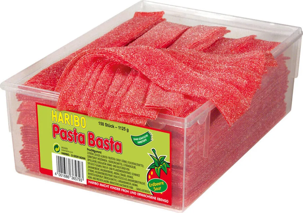 Haribo Pasta Basta Erdbeere Mit Saurem Fruchtgeschmack Veggie 1125g 5 Haribo Pasta Basta Erdbeere Mit Saurem Fruchtgeschmack Veggie 1125g – Bild 3