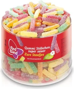 Red Band Fruchtgummi Stäbchen Super Sauer 500 Stück, 1000g