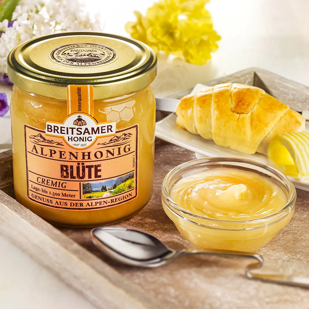 Breitsamer Alpenhonig Blüte Aromatisch Blumig Und Fein Cremig 500g 5 Breitsamer Alpenhonig Blüte Aromatisch Blumig Und Fein Cremig 500g – Bild 3
