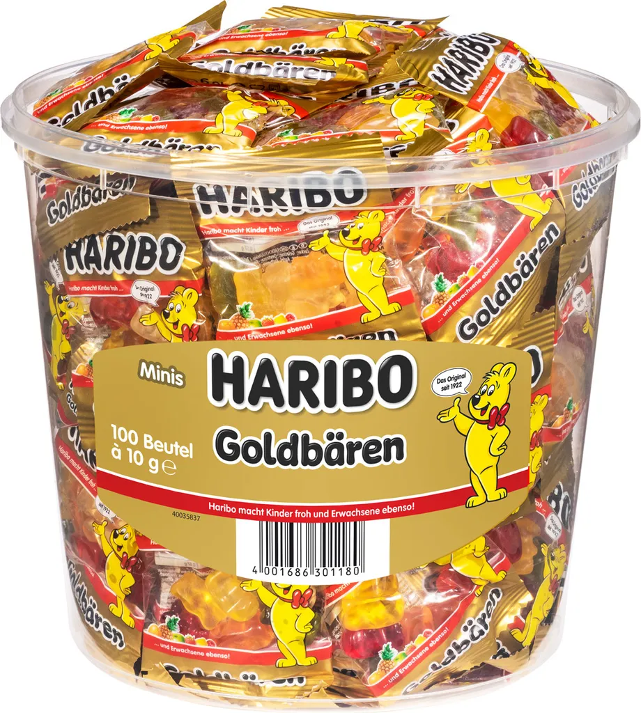 Haribo Goldbären Mini Beutel Fruchtgummi 100 Stück 4 Haribo Goldbären Mini Beutel Fruchtgummi 100 Stück – Bild 2