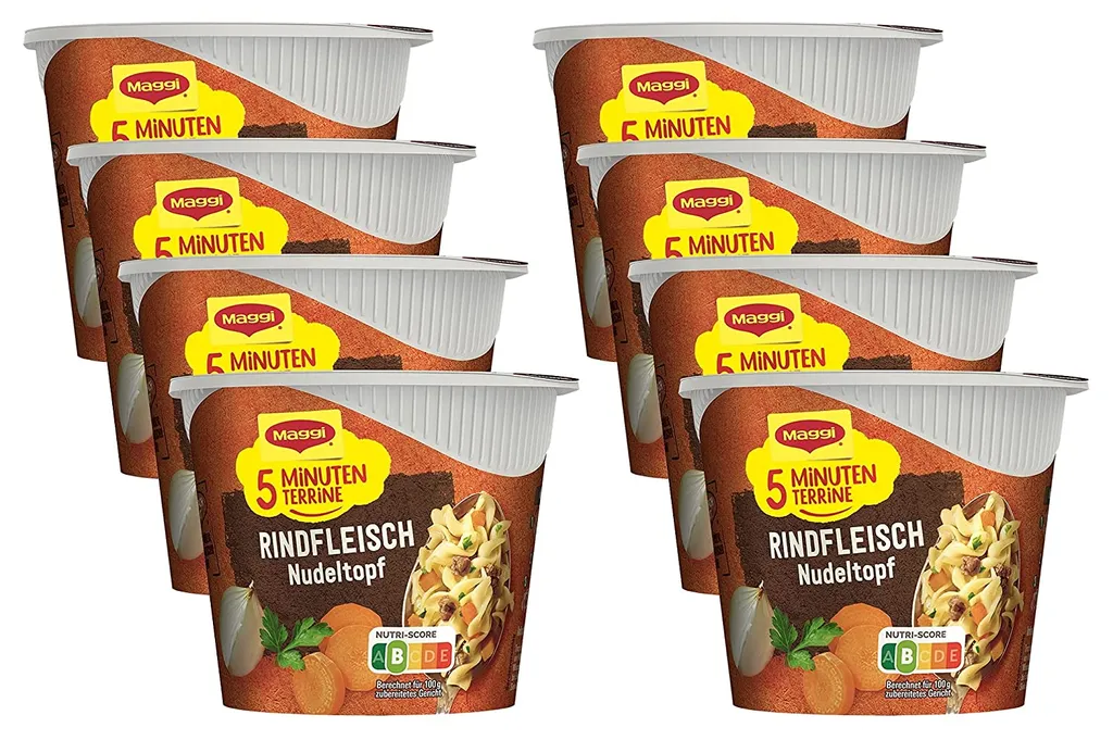 8 X Maggi - 5 Minuten Terrine - Rindfleisch Nudeltopf (8 X 42g) 3 8 X Maggi - 5 Minuten Terrine - Rindfleisch Nudeltopf (8 X 42g)