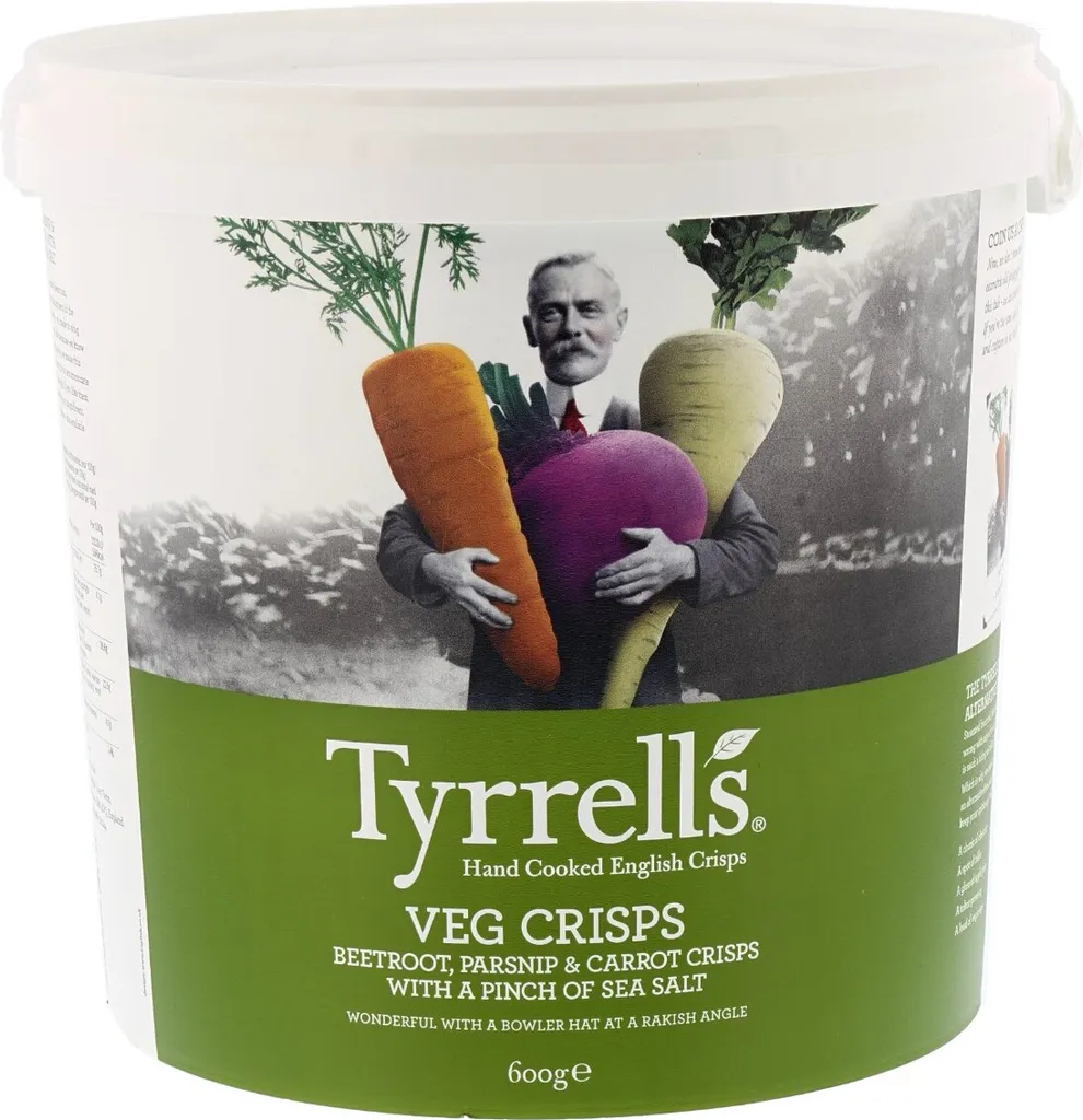 Tyrrells Gemüsechips Eimer 600 Gramm 3 Tyrrells Gemüsechips Eimer 600 Gramm