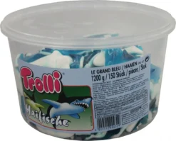Trolli Haifische Extraweich Aus Schaumzucker Und Fruchtgummi 1200g -Haribo || Melitta || Katadyn Verkäufe f323d52367ecb791230b594b509867f4