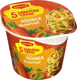 Maggi 5 Minuten Terrine Hühner Nudeltopf Würziger Geschmack 41g